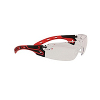 3M HELIOS Safety Glasses Black/Red CLEAR (BOX OF 12)