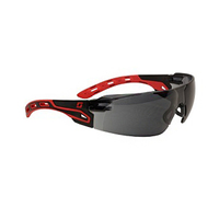 3M HELIOS Safety Glasses Black/Red SMOKE