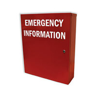 GLOBAL SPILL Emergency Manifest Cabinet Labelled Emergency Information Red