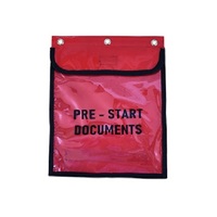GLOBAL SPILL PRE-START DOCUMENTS PVC Red Storage Pouch