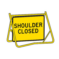 SHOULDER CLOSED 900mm x 600mm Non Reflective Metal w/Swing Stand