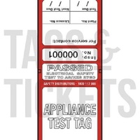 Electrical Test Tag Self-Laminating 110 x 45mm Red (PACK OF 100)