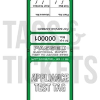 Electrical Test Tag Self-Laminating 110 x 45mm Green (PACK OF 100)