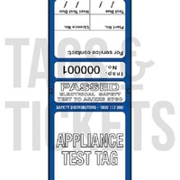 Electrical Test Tag Self-Laminating 110 x 45mm Blue (PACK OF 100)