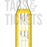Electrical Test Tag Cricket Bat Style 180 x 30mm Yellow (PACK OF 100)