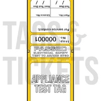 Electrical Test Tag Self-Laminating 110 x 45mm Yellow (PACK OF 100)