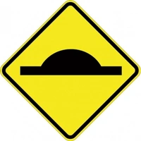 Speed Hump Picto Sign Class 1 Reflective Aluminium 600 x 600mm