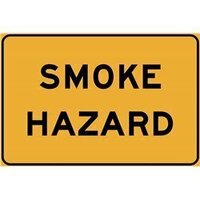 SMOKE HAZARD Non Reflective Metal Sign w/ Swing Stand (Size 600 x 600mm)