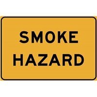 SMOKE HAZARD Non Reflective Metal Sign w/ Swing Stand (Size 900 x 600mm)