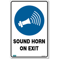 Sound Horn On Exit W/Picto