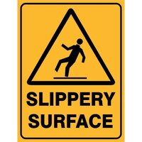 Slippery Surface Sign W/Picto