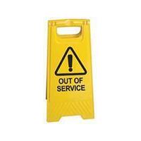 GLOBAL SPILL A-Frame Yellow Floor Sign Out of Service (ECONOMY)