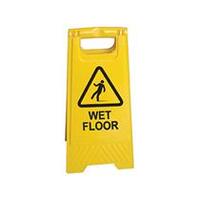 GLOBAL SPILL A-Frame Yellow Floor Sign Wet Floor (ECONOMY)