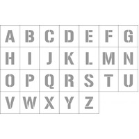 100mm Stencil Alphabet Set Poly (Letters A - Z)