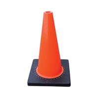 GLOBAL SPILL Orange 450mm Traffic Cone Non Reflective W/Black Base (PACK OF 10)