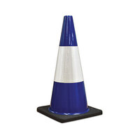GLOBAL SPILL Traffic Cone 450mm Blue Reflective (PACK OF 10)