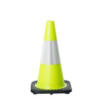 Traffic Cone 450mm Lime Green Reflective