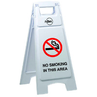 A-Frame White Floor Sign No Smoking In This Area (PREMIUM)