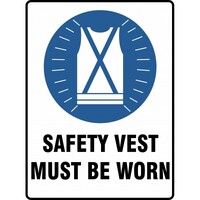 Safety Vest Must Be Worn W/Picto