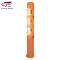 VISION SAFE Rechargeable Traffic Control Baton Wand (Amber/Red)
