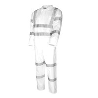 Tru X Back Biomotion Reflective Tape Rain Set Jacket & Trousers (WHITE)
