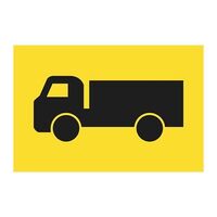 TRUCK PICTO Non Reflective Metal Sign ONLY