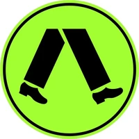 PEDESTRIAN CROSSING Sign 600mm Fluro Yellow Class 1 Reflective 
