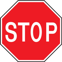 Traffic Stop Sign 600mm Non-Reflective Aluminium