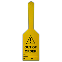USS OUT OF ORDER Yellow Self Locking Tags (PACK OF 25)