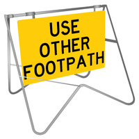 USE OTHER FOOTPATH Non Reflective Metal Sign w/ Swing Stand (Size 600 x 600mm)