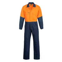 WORKCRAFT 2T Hi Vis Poly/Cotton Overalls