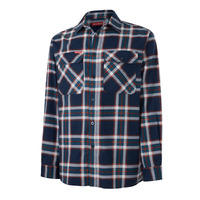 Hard Yakka Long Sleeve Check Flannel Shirt (NAVY ORANGE CHECK)