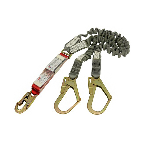 Y Shock Absorbing Lanyard 2m with Scaffold Hooks Height Safety 